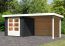 Gartenhaus SET mit Pultdach inkl. Anbaudach & Rückwand, Farbe: Anthrazit, Grundfläche: 4,84 m²