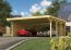 Doppelcarport Classic 2 Variante A mit PVC-Dach, Farbe: Natur KDI, Grundfläche 30,4 m²