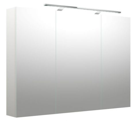 Badezimmer - Spiegelschrank Purina 11, Farbe: Weiß matt – 70 x 100 x 14 cm (H x B x T)