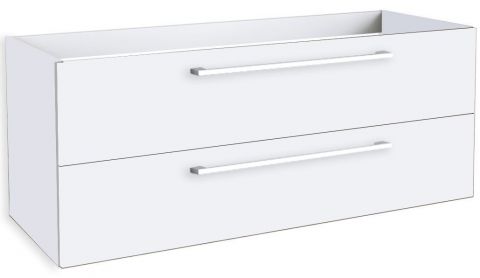 Waschtischunterschrank Rajkot 67, Farbe: Weiß matt – 50 x 119 x 45 cm (H x B x T)