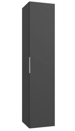 Badezimmer - Hochschrank Ongole 23, Farbe: Graphit – Abmessungen: 160 x 35 x 35 cm (H x B x T)