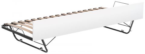 Rollbett / Zweite Liegefläche für Jugendbetten Marincho, Farbe: Weiß - Abmessungen: 20 x 200 x 87 cm (H x B x T)