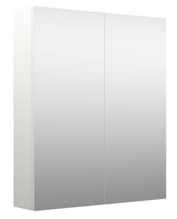 Badezimmer - Spiegelschrank Purina 01, Farbe: Weiß matt – 70 x 60 x 14 cm (H x B x T)