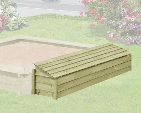 Holzbox mit Klappdeckel 01 -  aus Kiefernholz, FSC® - Abmessungen: 147 x 43 x 39 cm (B x T x H)