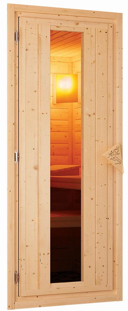Türpaket 38 + 40 mm Sauna Energiespartür Holz