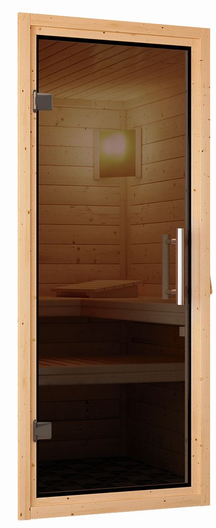 Türpaket 38 + 40 mm Sauna Modern Anthrazit - Graphit
