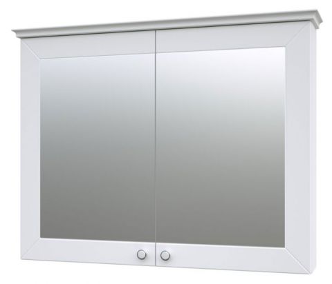 Badezimmer - Spiegelschrank Dindigul 03, Farbe: Weiß matt – 73 x 79 x 17 cm (H x B x T)