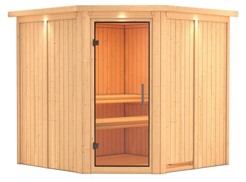 Sauna Chiara 08, 68 mm Wandstärke - 210 x 210 x 202 cm (B x T x H)