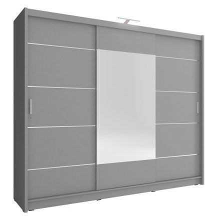 Neutraler Kleiderschrank mit 12 Fächern Bickleigh 12, Farbe: Grau - Abmessungen: 214 x 250 x 62 cm (H x B x T)