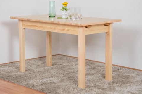 Tisch ausziehbar Kiefer massiv Vollholz natur Junco 236C (eckig) - 75 x 140 / 175 cm (B x L)