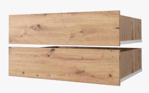 Schubladen für Kleiderschrank, 2er Set, Farbe: Eiche Artisan - für Schränke mit der Breite 250 cm