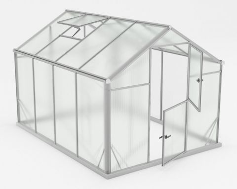 Gewächshaus - Glashaus Grünkohl L7, gehärtetes Glas 4 mm, Grundfläche: 6,40 m² - Abmessungen: 290 x 220 cm (L x B)