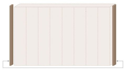 Seitlicher Rahmen für Drehtürenschrank / Kleiderschrank Gataivai und Anbaumodule, Farbe: Walnuss - Höhe: 227 cm