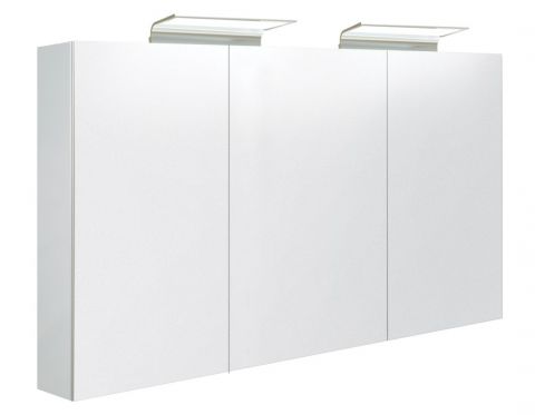 Badezimmer - Spiegelschrank Belgaum 30, Farbe: Weiß glänzend – 70 x 120 x 13 cm (H x B x T)