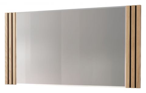 Spiegel Slatina 41, Farbe: Eiche / Schwarz - Abmessungen: 62 x 120 x 4 cm (H x B x T)