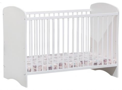 Babybett / Gitterbett Maipu 02, Farbe: Weiß - Liegefläche: 60 x 120 cm (B x L)