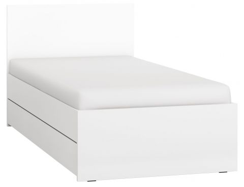 Einzelbett / Gästebett, Farbe: Weiß - Liegefläche: 90 x 200 cm (B x L)