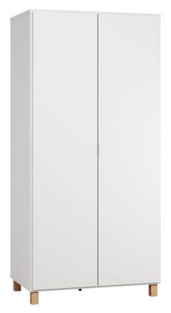 Drehtürenschrank / Kleiderschrank Invernada 13, Farbe: Weiß - Abmessungen: 195 x 93 x 57 cm (H x B x T)