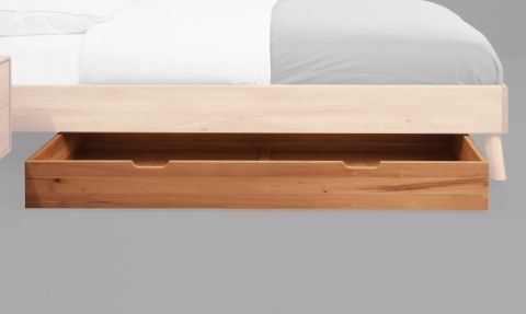 Schublade für Bett Timaru Kernbuche massiv geölt - Abmessungen: 15 x 65 x 150 cm (H x B x L)