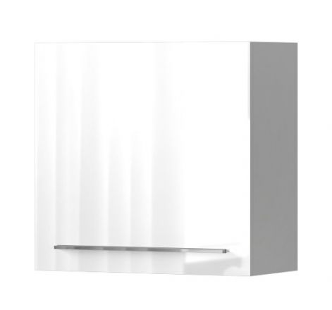 Hängeschrank Garim 38, Farbe: Weiß Hochglanz - Abmessungen: 57 x 60 x 29 cm (H x B x T)