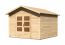 Gartenhaus aus Holz mit Satteldach, Farbe: Natur, Grundfläche: 9 m²