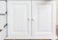 Vitrinenschrank, Kiefer Massivholz, Farbe: Weiß