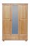 Kleiderschrank Holz natur 019 - Abmessung 190 x 133 x 60 cm (H x B x T)