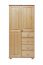 Kleiderschrank Holz natur 009 - Abmessung 190 x 80 x 60 cm (H x B x T)