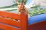 Jugendbett "Easy Premium Line" K7 inkl.1 Abdeckblende, 160 x 200 cm Buche Vollholz massiv Kirschfarben lackiert