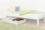 Schublade für Bett - Kiefer Vollholz massiv weiß lackiert 001 - Abmessung 18,50 x 97,50 x 57 cm (H x B x T)