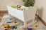 Babywiege Kiefer massiv Vollholz weiß lackiert 105 - Liegefläche: 34,50 x 90 cm