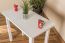 Tisch Kiefer massiv Vollholz weiß lackiert Junco 226B (eckig) - Abmessung 50 x 90 cm