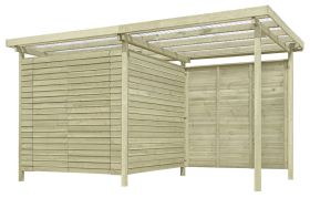 Steiner Shopping Gerätehaus 10, aus Kiefernholz - Außenmaße: 408 x 254 x 225 cm (L x B x H)