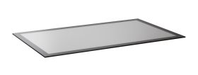 Glaseinlegeboden | Farbe: Schwarz | Maße: 99 x 55 x 0,6 cm