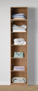 Offener Kleiderschrank | 6 Fächer | Farbe: Eiche Puccini | Regal | 51,5 x 55 x 234 cm | langlebiges Material | 4 Einlegeböden | für Ankleidezimmer oder Schlafzimmer