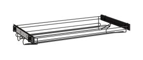 Schuhkörbe | 2er Set | ausziehbar | Farbe: Anthrazit | Maße: 93 x 46,5 x 13,5 cm
