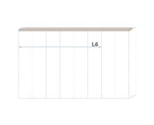 Oberer Rahmen für Drehtürenschrank / Kleiderschrank Neiafu und Anbaumodule, Farbe: Kaschmir, 2er Set, Breite: 272 cm