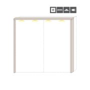 LED-Rahmen für Schiebetürenschrank / Kleiderschrank Neiafu 93 und 94, Farbe: Kaschmir