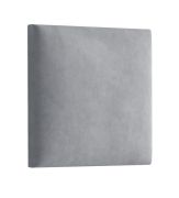 Polsterpaneele, 10er Set, Farbe: Grau, Bezug: Velour, Maße: 30 x 30 cm