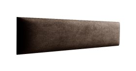 Polsterpaneele, 10er Set, Farbe: Dunkelbraun, Bezug: Velour, Maße: 40 x 15 cm