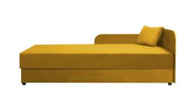 Gelb Gästebett / Tagesbett mit aufklappbaren Stauraum Lobatos 86, Kopfteil rechts, Liegefläche: 80 x 195 cm, bequeme Polsterung, Sofa-Bett
