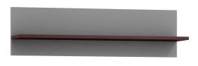 Hängeregal / Wandregal Tabubil 05, Farbe: Wenge / Grau - Abmessungen: 25 x 90 x 21 cm (H x B x T)
