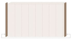 Seitlicher Rahmen für Drehtürenschrank / Kleiderschrank Gataivai und Anbaumodule, Farbe: Walnuss - Höhe: 227 cm