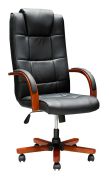 Bürostuhl Clara,  Farbe: Schwarz - 102 x 60 x 58 cm (H x B x T)