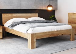 Einzelbett / Gästebett Prats 02 Eiche massiv geölt - Liegefläche: 140 x 200 cm (B x L)