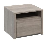 Nachtkästchen Selun 22, Farbe: Eiche Trüffel - 45 x 50 x 43 cm (H x B x T)
