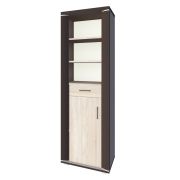 Schrank Aitape 26, Farbe: Sonoma Eiche dunkel / Sonoma Eiche hell - Abmessungen: 188 x 60 x 40 cm (H x B x T)