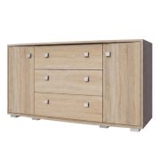 Kommode Rabaul 09, Farbe: Sonoma Eiche - Abmessungen: 80 x 160 x 43 cm (H x B x T)