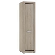 Schrank Kundiawa 37, Farbe: Sonoma Eiche hell / Sonoma Eiche dunkel - Abmessungen: 200 x 50 x 58 cm (H x B x T)