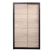 Schiebetürenschrank / Kleiderschrank Sepatan 07, Farbe: Wenge / Sonoma Eiche - Abmessungen: 210 x 120 x 60 cm (H x B x T)
